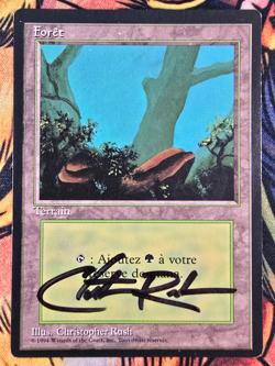 Forest 1994 4th French FBB (Signed by Christopher Rush) Magic the Gathering MTG - Image 1