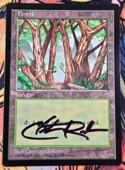 Forest 1997 APAC Land (Signed by Christopher Rush) Magic the Gathering MTG - Image 1