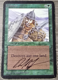 Ice Storm Alpha HP (Signed by Artist) Magic the Gathering MTG! - Image 1