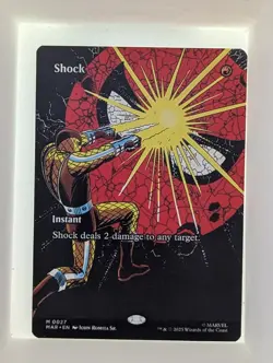 MTG, Shock (#027), Marvel Universe: Spiderman, Foil, NM Full Art Mythic - Image 1