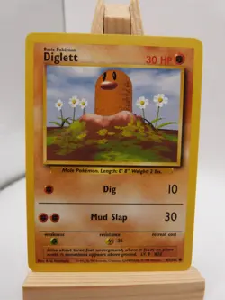 Pokemon Common Card : Diglett 47/102 (Base Set) - Image 1