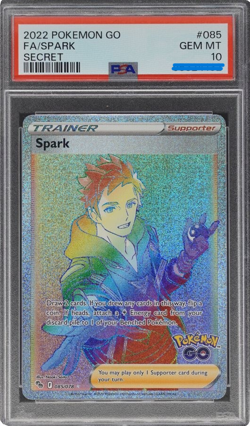 POKEMON 2022 GO Full Art Trainer Secret Rare SPARK #085 PSA 10 Gem Mint - Image 1