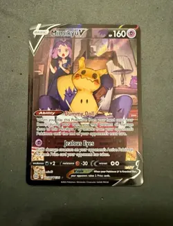 Mimikyu V TG16 Brilliant Stars Trainer Gallery Pokemon TCG - Full Art Ultra Rare - Image 1