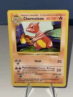 Pokemon TCG Charmeleon 024/102 Base Set Regular Shadowless - LP - Image 1