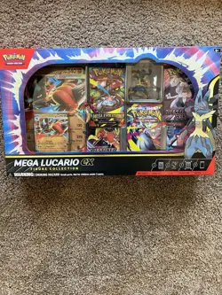Pokemon TCG Mega Lucario ex Premium Figure Collection Box Factory Sealed - Image 1