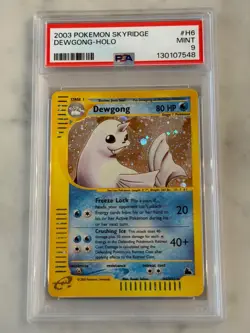 Pokemon 2003 Dewgong H6/H32 Skyridge Card Holo Foil Vintage E-Reader PSA 9 - Image 1