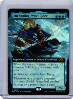 Mu Yanling, Wind Rider (Extended Art) Aetherdrift Foil MTG Magic NM Card - Image 1