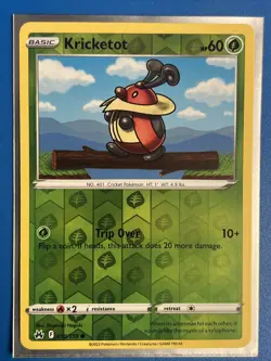 Kricketot 010/159 - Crown Zenith - Common - Reverse Holo Pokemon NM + Card Saver - Image 1