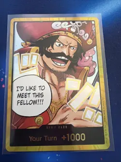 One Piece CCG Gol.D.Roger GOLD DON!! Card (OP-13) English Near Mint Single! - Image 1