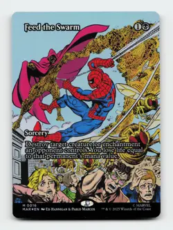 Feed the Swarm (Borderless) Marvel's Spider-Man Foil Magic The Gathering Card - Image 1