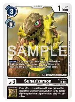 Digimon Ex10 Sinister Order Sunarizamon Common Card EX10-025 - Image 1