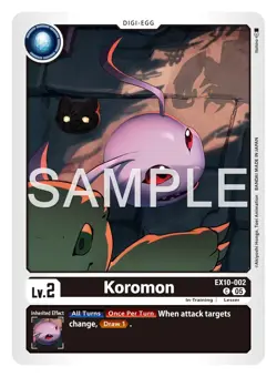Digimon Ex10 Sinister Order Koromon Common Card EX10-002 - Image 1