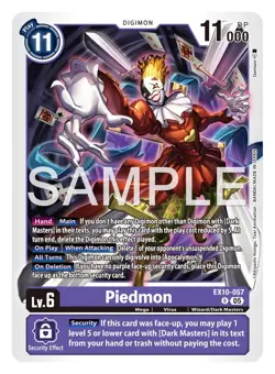 Digimon Ex10 Sinister Order Piedmon Ex10-057 Rare Card - Image 1