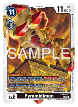 Digimon Ex10 Sinister Order Pyramidimon Ex10-033 Rare Card - Image 1
