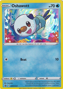 Oshawott Black Star Promo Holo Rare SWSH222 Sword & Shield Pokemon Card NM - Image 1