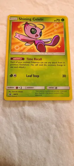 2017 Pokemon Promo Holo Foil SM70 SHINING CELEBI Card NM Mint Looks Unplayed - Image 1