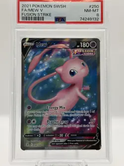 Mew V 250 PSA 10 Gem Mint Fusion Strike Pokemon Card - Image 1