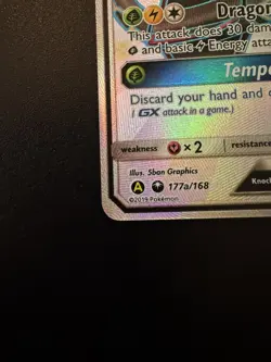 Rayquaza GX 177a/168 Alternate Art Promo Holo Card NM Condition - Image 5
