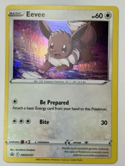 Eevee SWSH127 SWSH: Sword & Shield Promo Cards Holo LP - Image 1