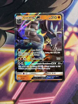 Lucario GX - SM100 - Pokemon Sun & Moon Promo Ultra Rare Card LP+ - Image 1