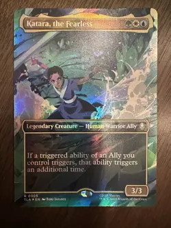 Katara, The Fearless : MTG *FOIL Borderless* Avatar #0305 / NM - Image 1