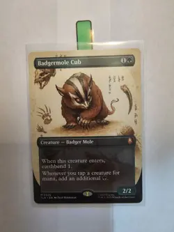 MTG Avatar Badgermole Cub (Borderless) #326 Mythic- Pack Fresh Non-foil - Image 1