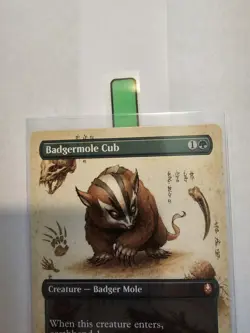 MTG Avatar Badgermole Cub (Borderless) #326 Mythic- Pack Fresh Non-foil - Image 2