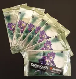 MAGIC THE GATHERING DUSKMOURN HOUSE OF HORROR PROMO BOOSTER PACK LOT OF 7 - Image 1