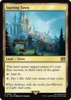 Starting Town 0289 Regular Land Magic the Gathering Final Fantasy MTG Rare FF1 - Image 1
