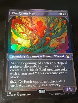 The Raven Man TEXTURED FOIL , Dominaria United , NM, MTG, FREE SHIPPING - Image 2