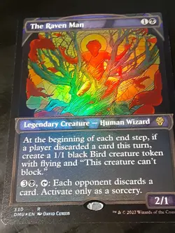 The Raven Man TEXTURED FOIL , Dominaria United , NM, MTG, FREE SHIPPING - Image 3