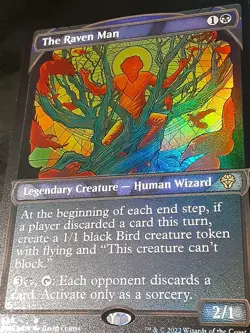 The Raven Man TEXTURED FOIL , Dominaria United , NM, MTG, FREE SHIPPING - Image 4