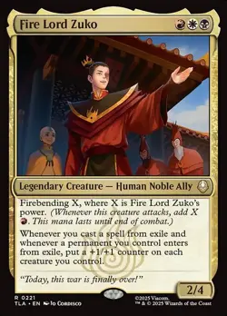 Fire Lord Zuko Avatar: The Last Airbender NM MTG Non-Foil - Image 1