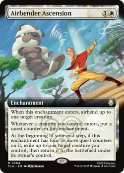 MTG Avatar: The Last Airbender: Airbender Ascension FOIL Extended Art Rare NM - Image 1