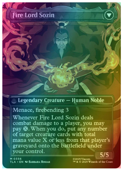 The Rise of Sozin // Fire Lord Sozin - Foil - Borderless Avatar MTG - Image 2