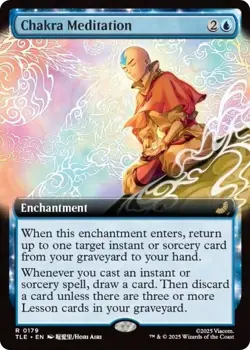 MTG Avatar: The Last Airbender: Chakra Meditation FOIL Extended Art (0179) NM - Image 1