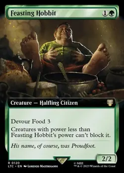 Feasting Hobbit - Extended Art LTC LP MTG - Image 1