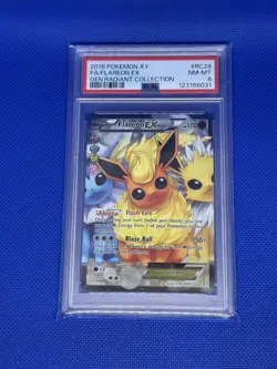 Pokemon 2016 Flareon EX Full Art RC28/32 Generations Radiant Collection PSA 8 - Image 3