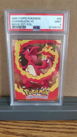 1999 Topps Pokemon The Movie Edt Charmeleon #5 Movie Edt-Foil PSA MINT 9 - Image 1