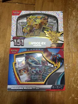 Pokemon TCG Zapdos Ex 151 Collection Box And Roaring Moon Ex Box - Image 1