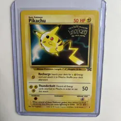 Pokemon Pikachu Black Star Promo 4 WB Gold Movie Stamp - Image 1