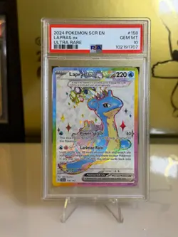 2024 Pokemon Lapras ex Ultra Rare #158 PSA 10 GEM MINT - SCR English Tera Full A - Image 1