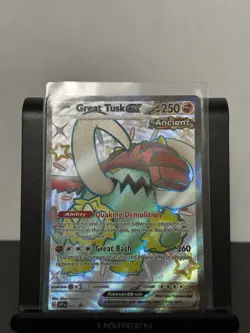 Pokemon Paldean Fates Great Tusk EX 072 Black Star Promos Shiny Ultra Rare NM - Image 1