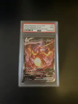 2022 POKEMON SWSH BLACK STAR PROMO #261 FULL ART/CHARIZARD VMAX PSA 9 - Image 1