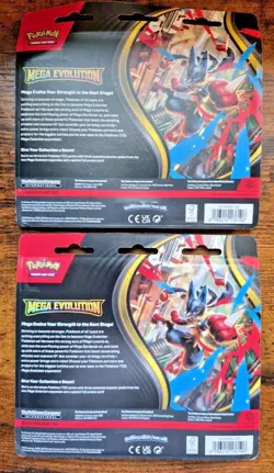 LOT OF 2 Pokemon Mega Evolution 3 Pack Blister Psyduck Golduck Combo Packs S118 - Image 2