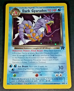POKEMON TEAM ROCKET - DARK GYARADOS HOLO - WOTC PROMO 8/82 (PRERELEASE) - EX/NM - Image 2