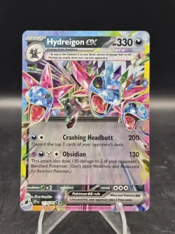 Pokemon TCG Hydreigon ex 119/191 Sv08 Surging Sparks Double Rare Holo NM - Image 1
