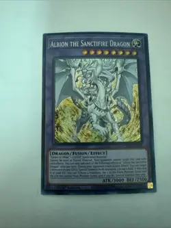 Yugioh Albion The Sanctifire Dragon CYAC-EN035 Secret Rare 1st Ed NM - Image 1