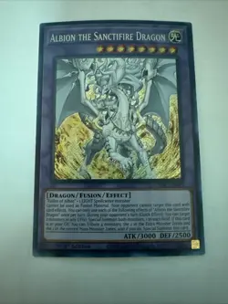 Yugioh Albion The Sanctifire Dragon CYAC-EN035 Secret Rare 1st Ed NM - Image 2