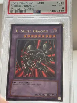 Yugioh Black Skull Dragon Metal Raiders Ultra Rare MRD-018 2002 Original *PSA 8* - Image 1